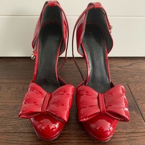 Sonia Rykiel red leather heals